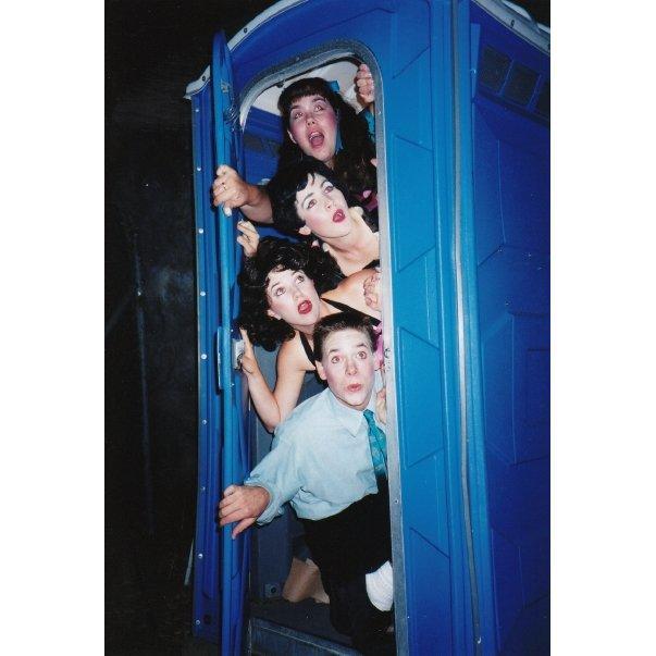 The infamous "Lion Witch and the Wardrobe" porta potty photo of '99.