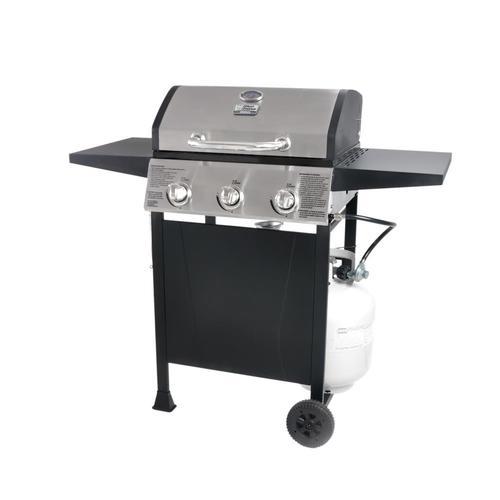 Blue Rhino Black and Silver/Porcelain and Stainless Steel 3-Burner Liquid Propane Gas Grill