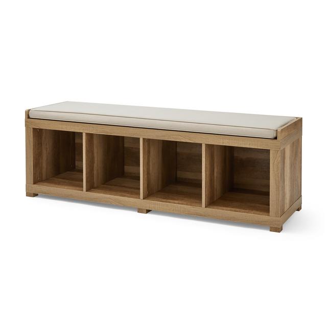 Better Homes and Gardens 4-Cube Organizer Storage Bench, Multiple Finishes