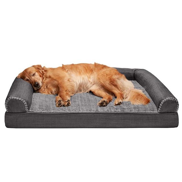 Furhaven Pet Dog Bed, Large Dog Beds for Large Dogs, Medium Small Dog Beds for Medium Small Dogs, Dog Bed Orthopedic Memory Foam Dog Beds, Removable Washable Cover, Dog Bed for Crates, Sofa and Couch