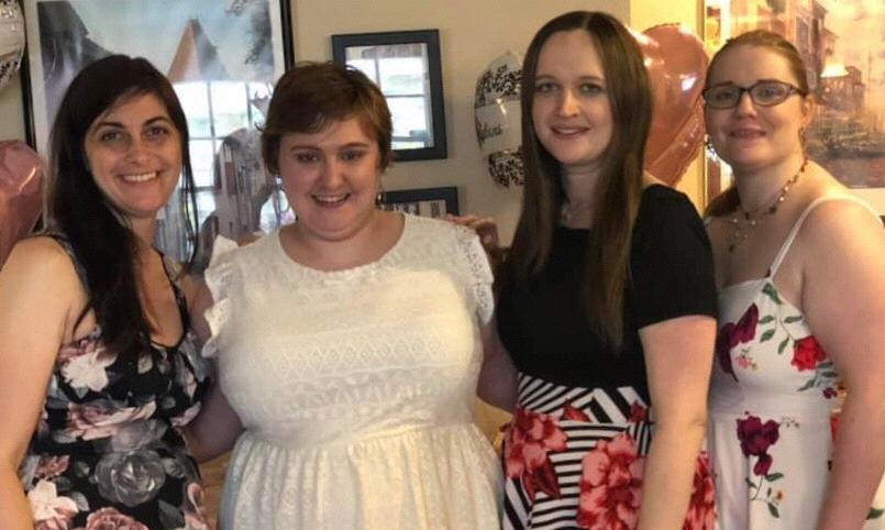 Melissa and her bridesmaids.