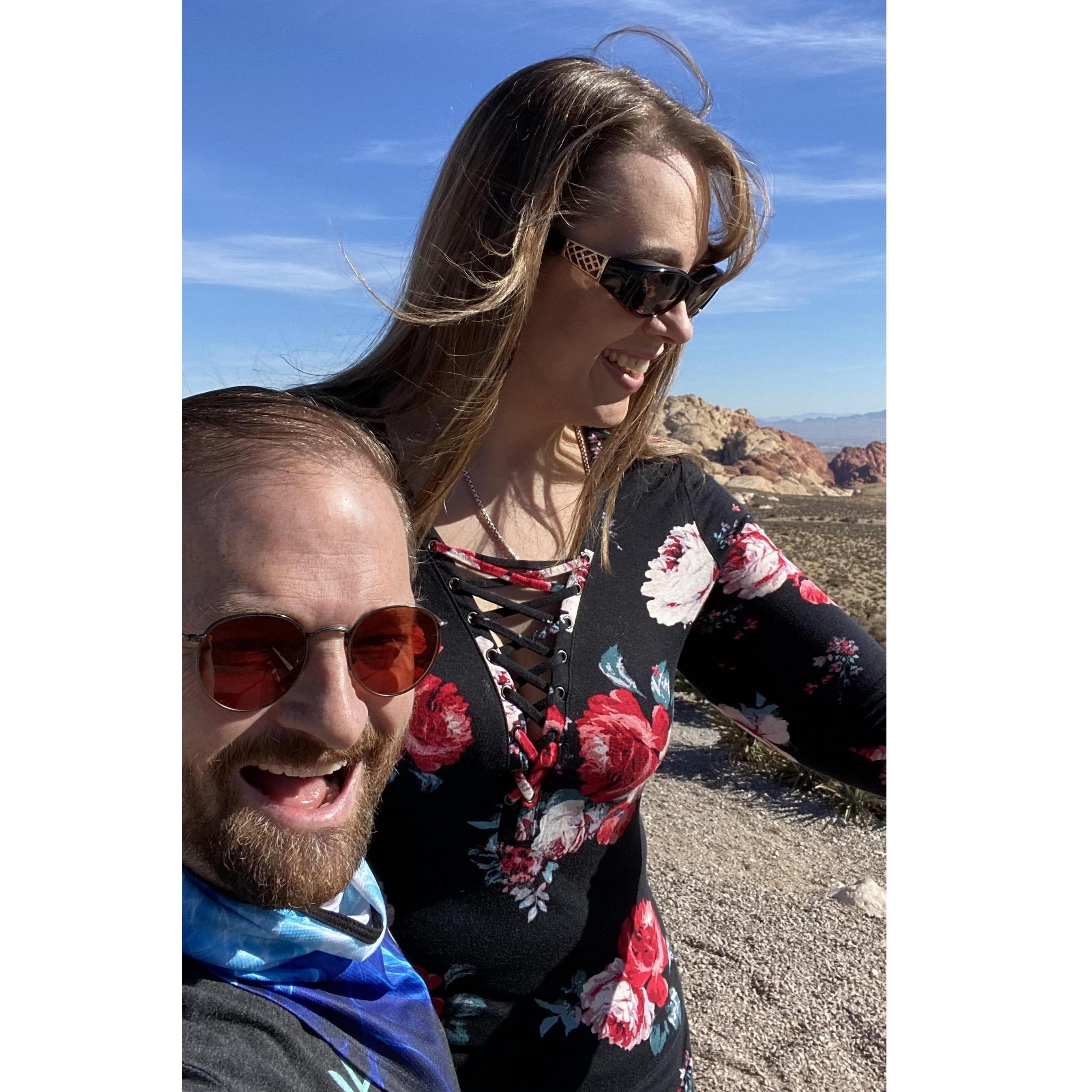 Jeff's favorite picture of us! From the trip to St. George.