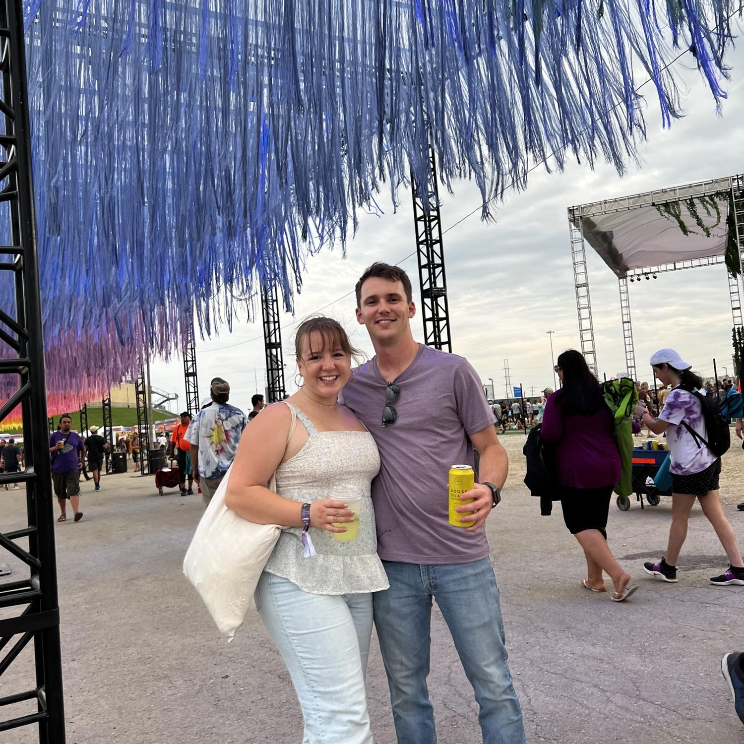 At the Sacred Rose festival in 2023! Little did we know the rest of the day would be rained out