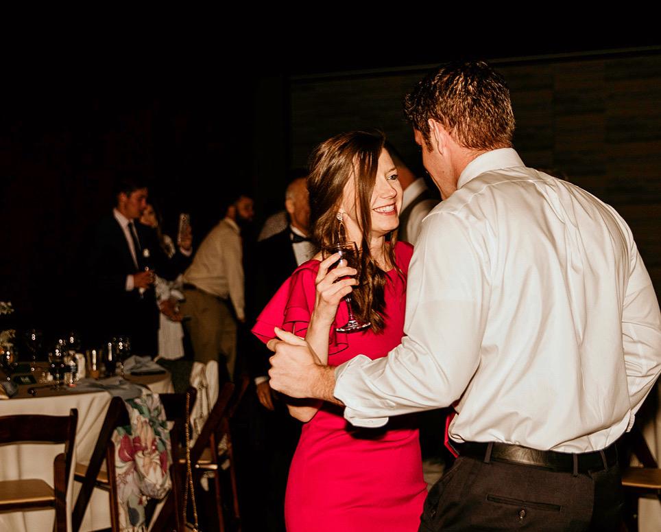 And dancing/sweating the night away at the reception