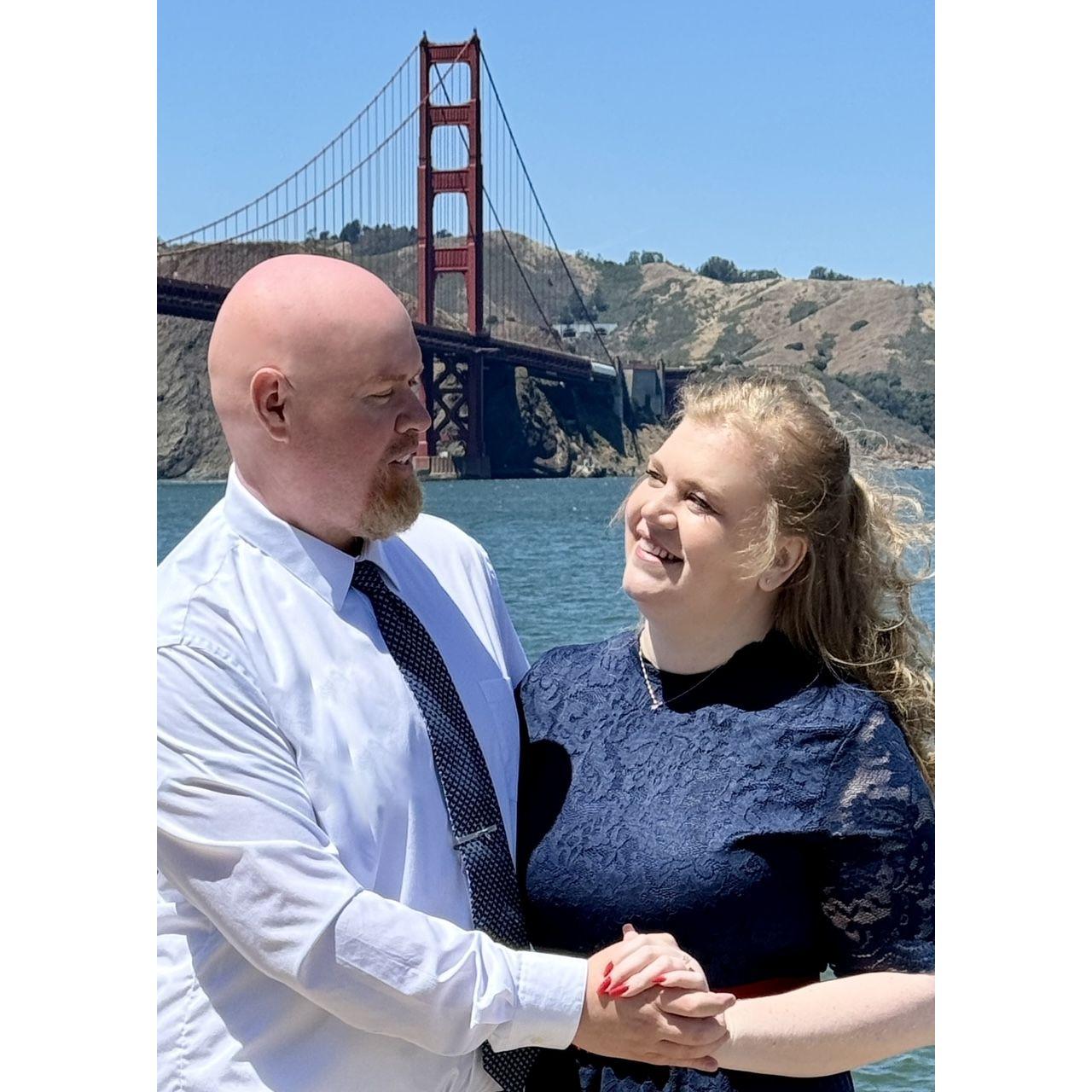 Candid photo taken at Chrissy Fields in San Francisco.