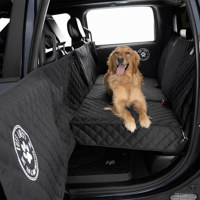 Hard Bottom with Door Protection - Waterproof Backseat Extender for Dogs - Machine Washable with Travel Bag - Medium fits Cars, SUV, and Small Trucks - Back Seat Extender for Dogs Hard Bottom