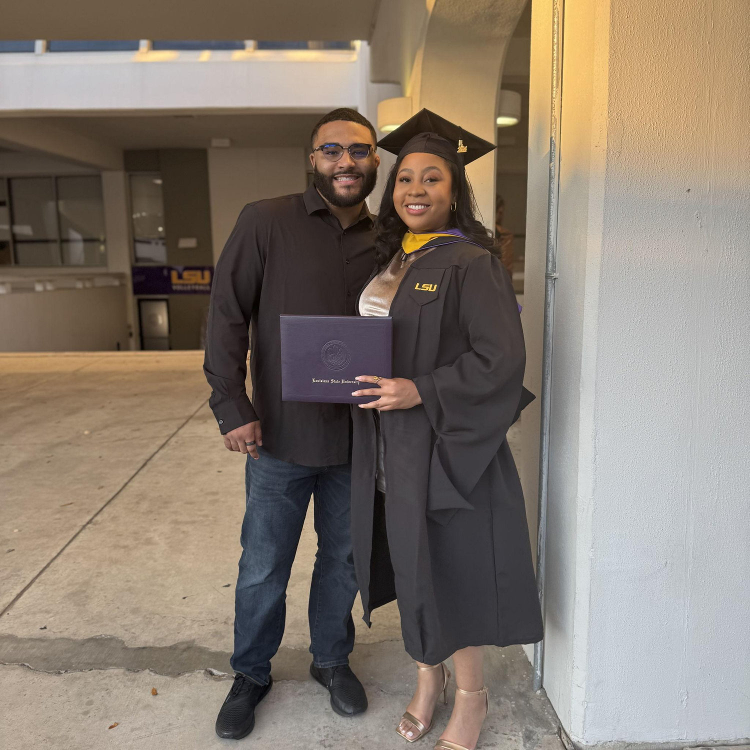 Jamarcus supporting me at my graduation for my masters degree :)