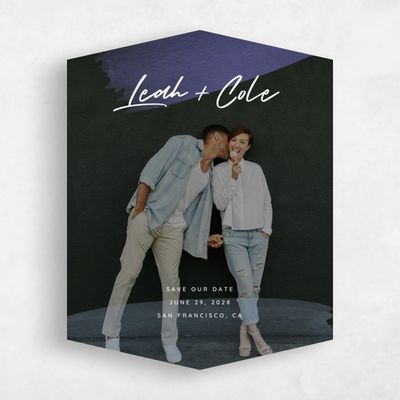 Blue Diamond Wedding Save the Date - Bailey Portrait
