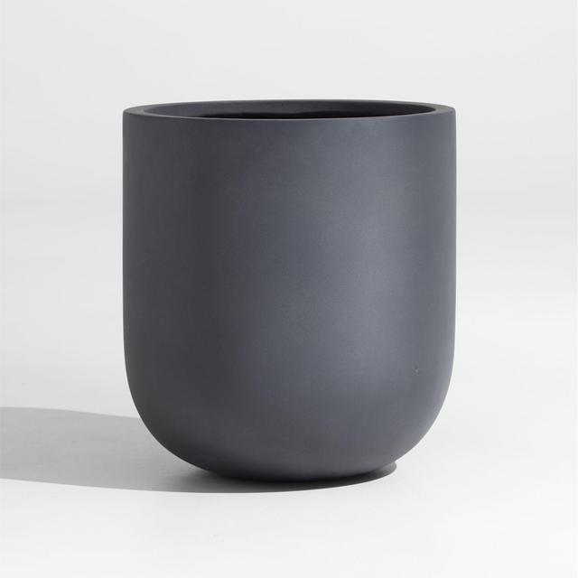 Junio Medium Round Dark Grey Planter 17.5"