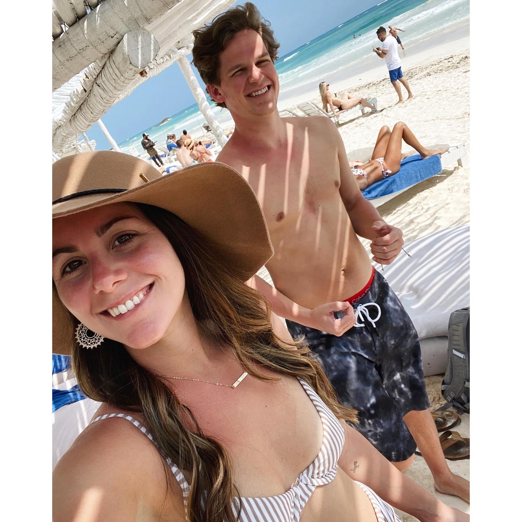 first trip together in Tulum February 2021