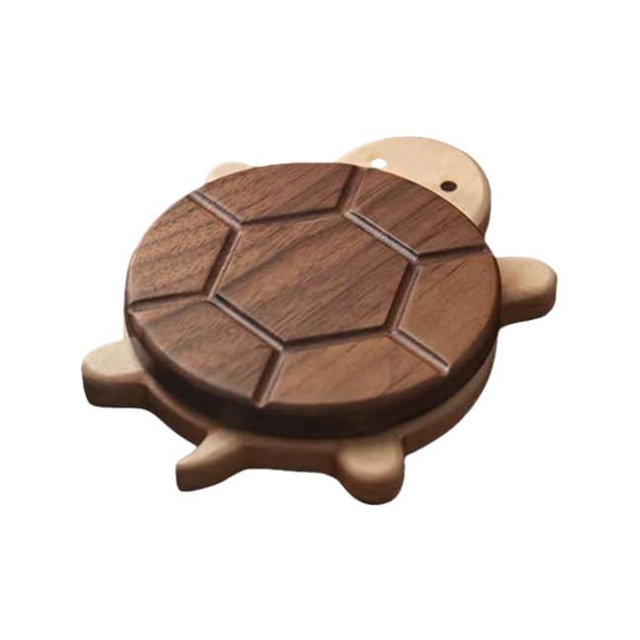 Adorable Turtle Wooden Coaster – Premium Heat-Resistant Drink Holder, Unique Turtle Design for Coffee, Tea, and Mug, for Home Decor and Kitchen
