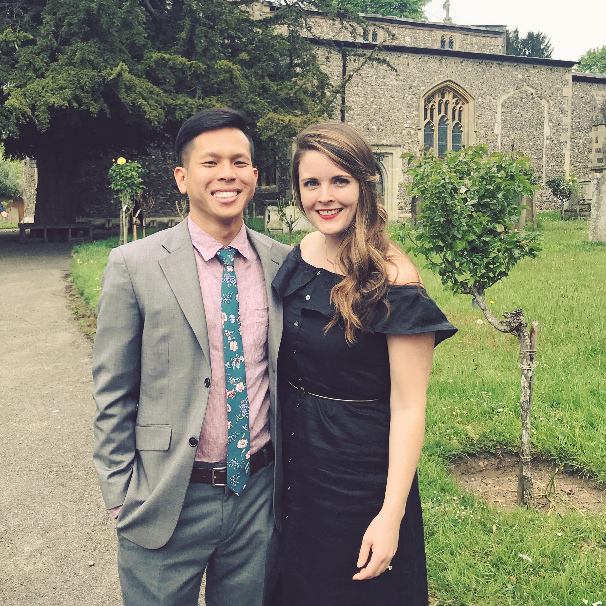 Celebrating Aaron and Louisa at their wedding in London.
