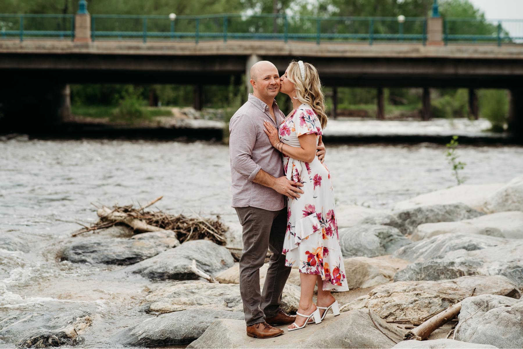 We are by Poudre River in town.
"I know you got me, and I trust you that you won't let me slip down to the fast river" ❤️