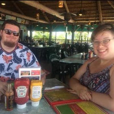 Morgan and Clayton visiting Clay's grandpa in Florida