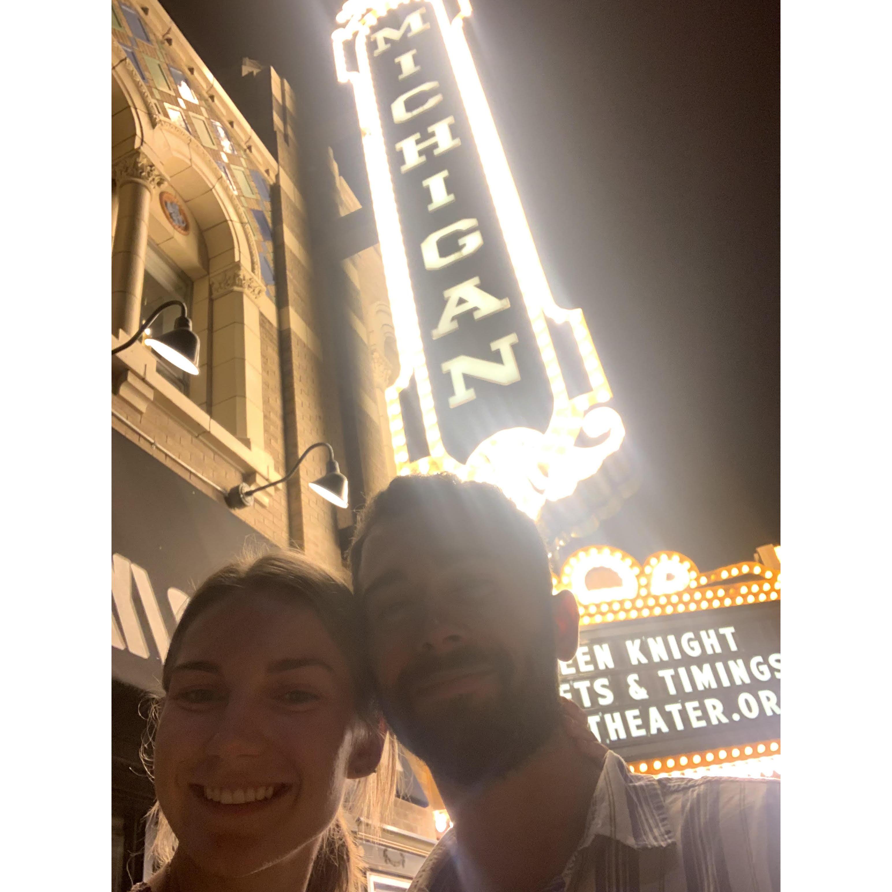 July 2021 - Our first night together in Ann Arbor! Pete had just started medical school at UM while Alex began a 1-year research job at the UM hospital.