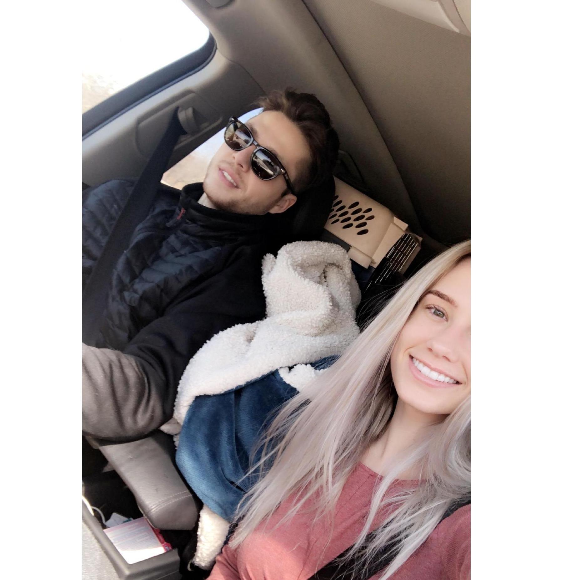 After dating for 6 months Caitlin and Dallin moved across the country together with their two pets, Stephen Purry and Lambo, to Pittsburgh PA.