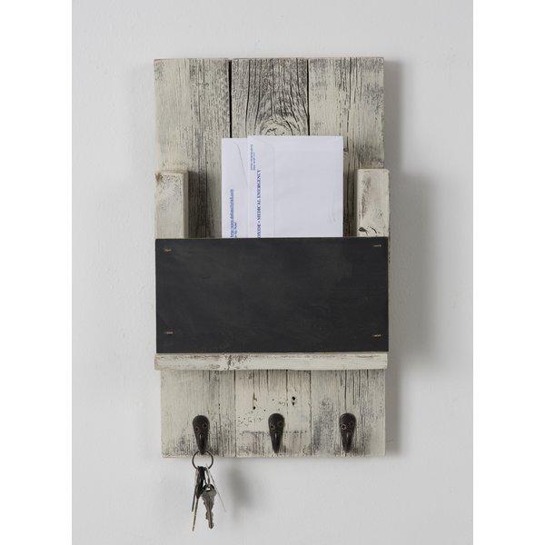 Sibeudu Mail Holder with Chalkboard and Hooks
