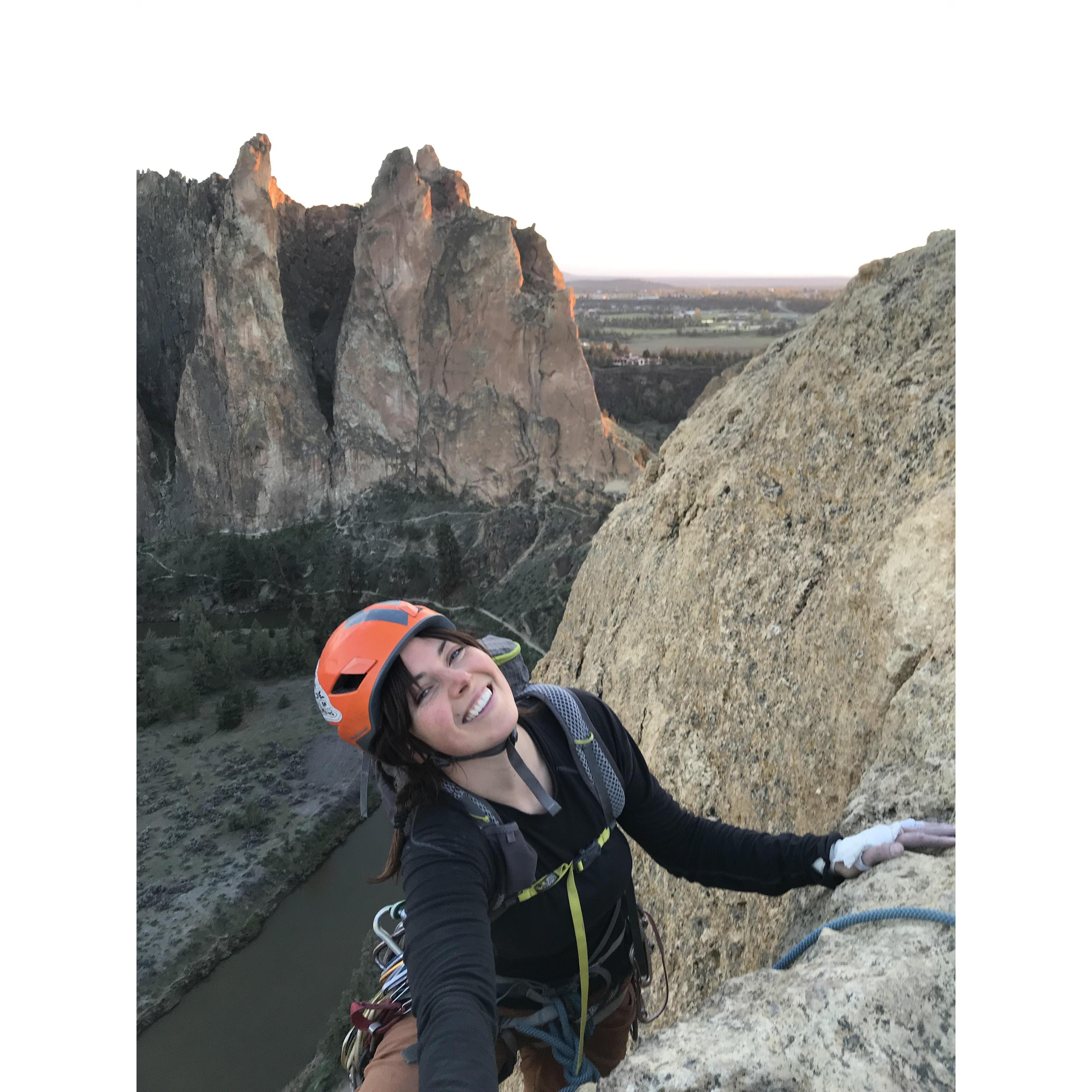 Climbing in Smith Rock.
