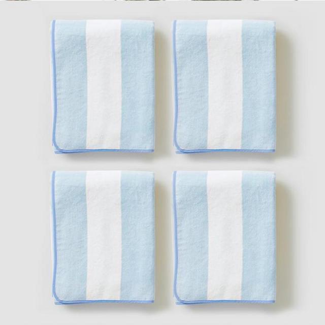 Beach Towel Bundle- Light Blue Stripe