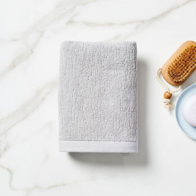 Organic Textured Towel, Hand Towel, Gray Sky