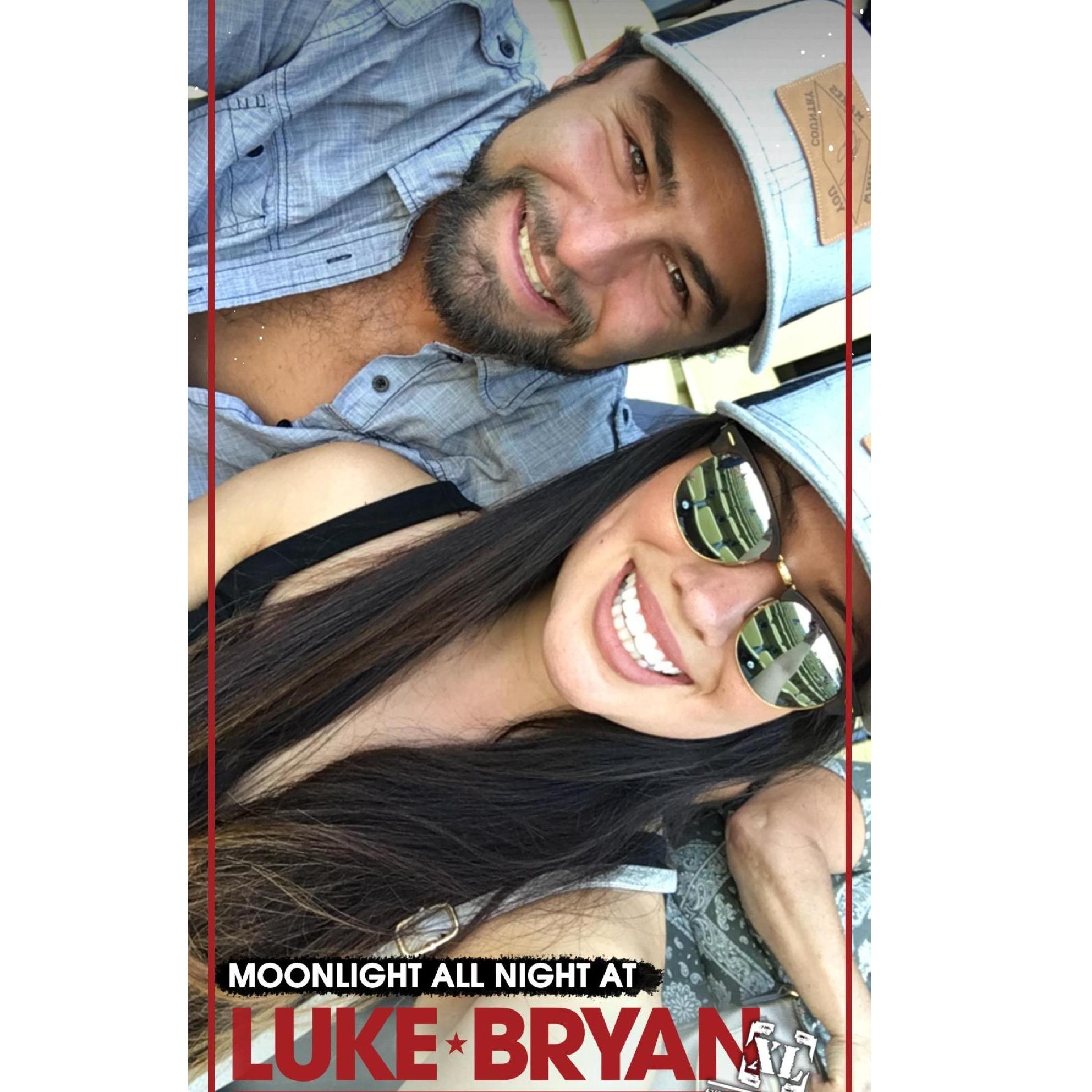 Fun fact... Christopher used to hate Country Music (What?!?) now he loves it and we go to all the country concerts we can. Here we are at a Luke Bryan concert at Dodger Stadium.