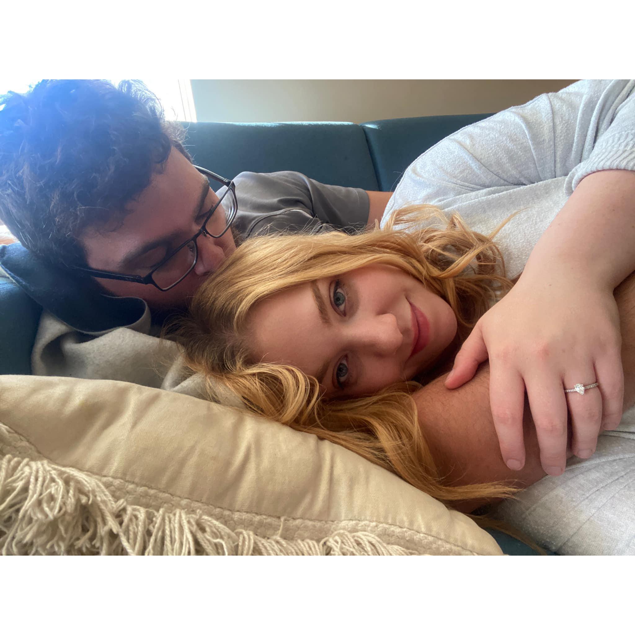 Cozy night in on our 14th anniversary