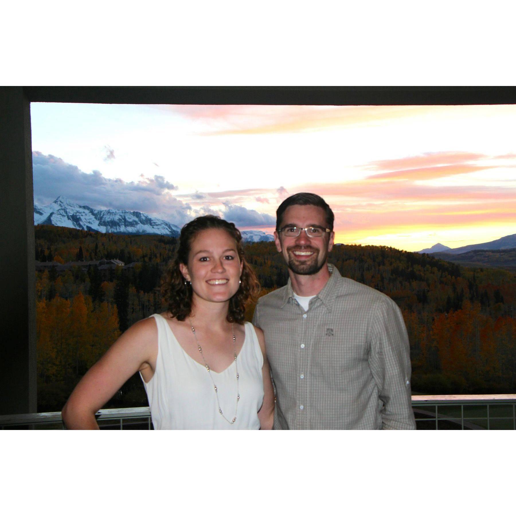 Loving the breathtaking views at nearby Telluride for one of Chris' work functions.