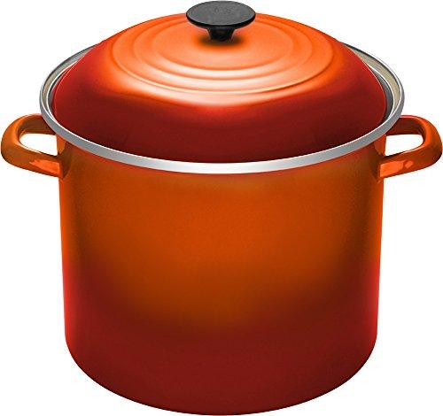 Le Creuset Enamel-On-Steel Covered Stockpot, 16-Quart, Flame