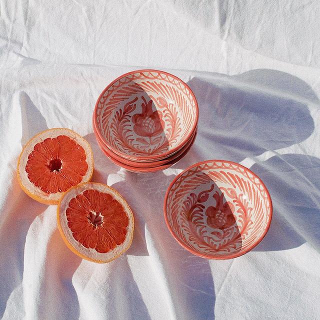 Small bowl with hand painted designs