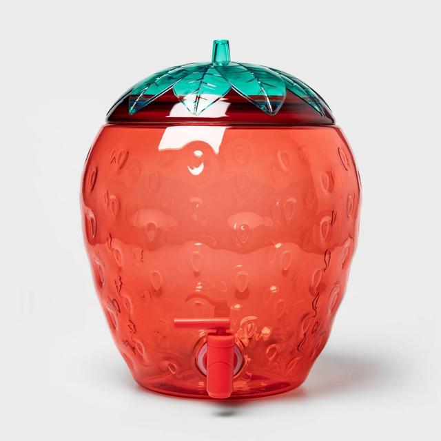 2.1gal Plastic Figural Strawberry Beverage Dispenser - Sun Squad™
