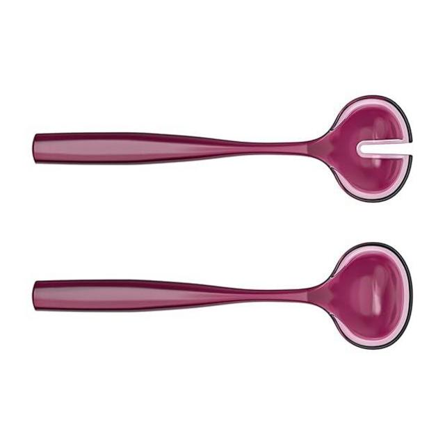 Guzzini Dolcevita Salad Server Bio-Based Plastic Puirple Amethyst Serving Set (2 Pieces) Durable Modern Serveware