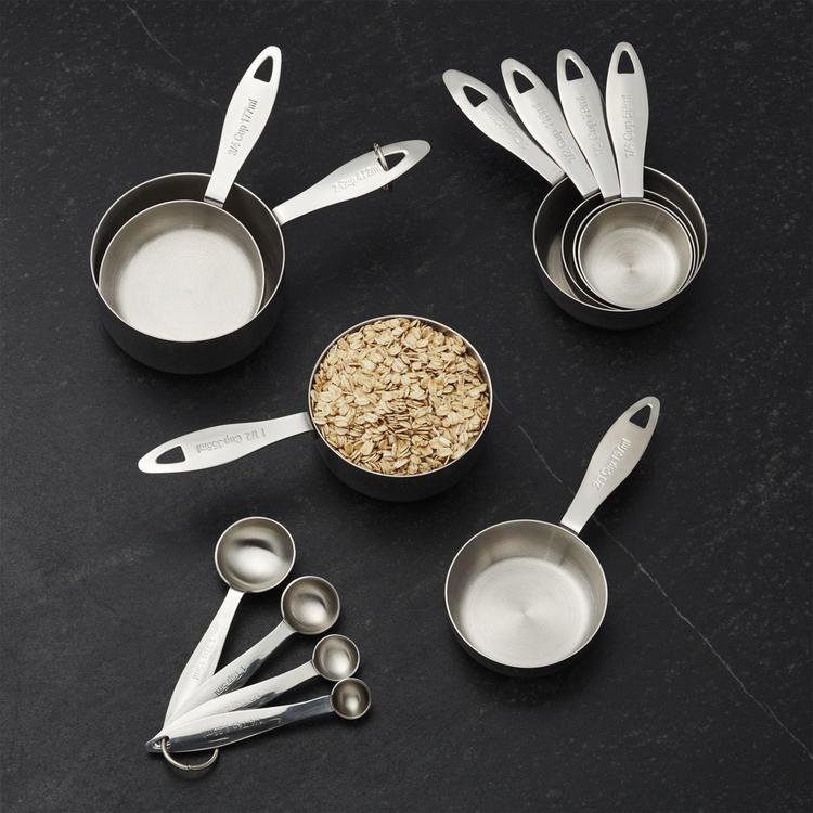 Nesting Stainless Steel Odd-Size Measuring Cups, Set of 3 | Crate & Barrel