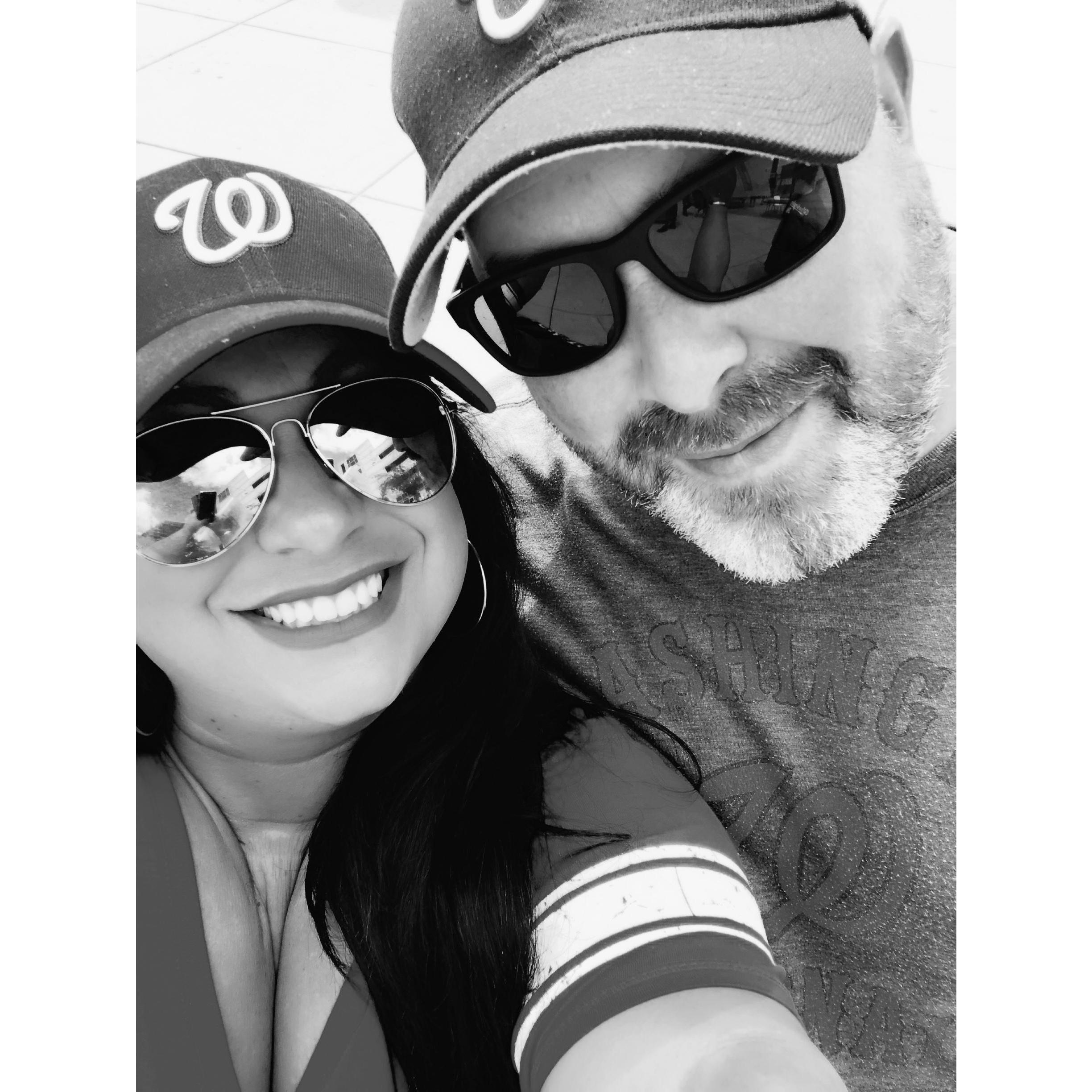 Jason took Brooke to her first baseball and first hockey game.
She is now both a Nats & CAPS fan, but the Redskins didn't make the cut! #gocowboys.