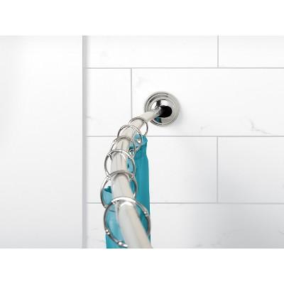 50" to 72" NeverRust Rustproof Adjustable Tension Curved Shower Rod - Zenna Home