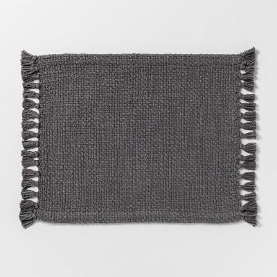 19"x14" Basket Weave Placemat Gray - Threshold™