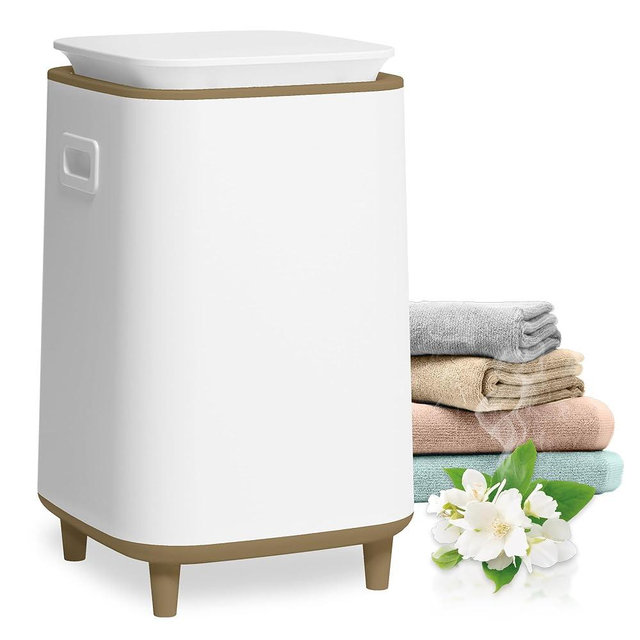 Large Towel Warmer for Bathroom, Unlimited Heating Heated Towel Warmers Bucket, Bath Blanket Warmers for SPA, Auto Shut Off, Fits Up to Two 40"X70" Oversized Towels, Bathrobes, Ideal Gifts, Brown