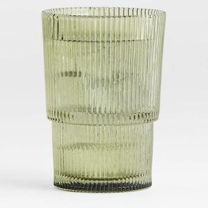 Atwell 16-Oz. Stackable Ribbed Highball Glass | Moss Green
