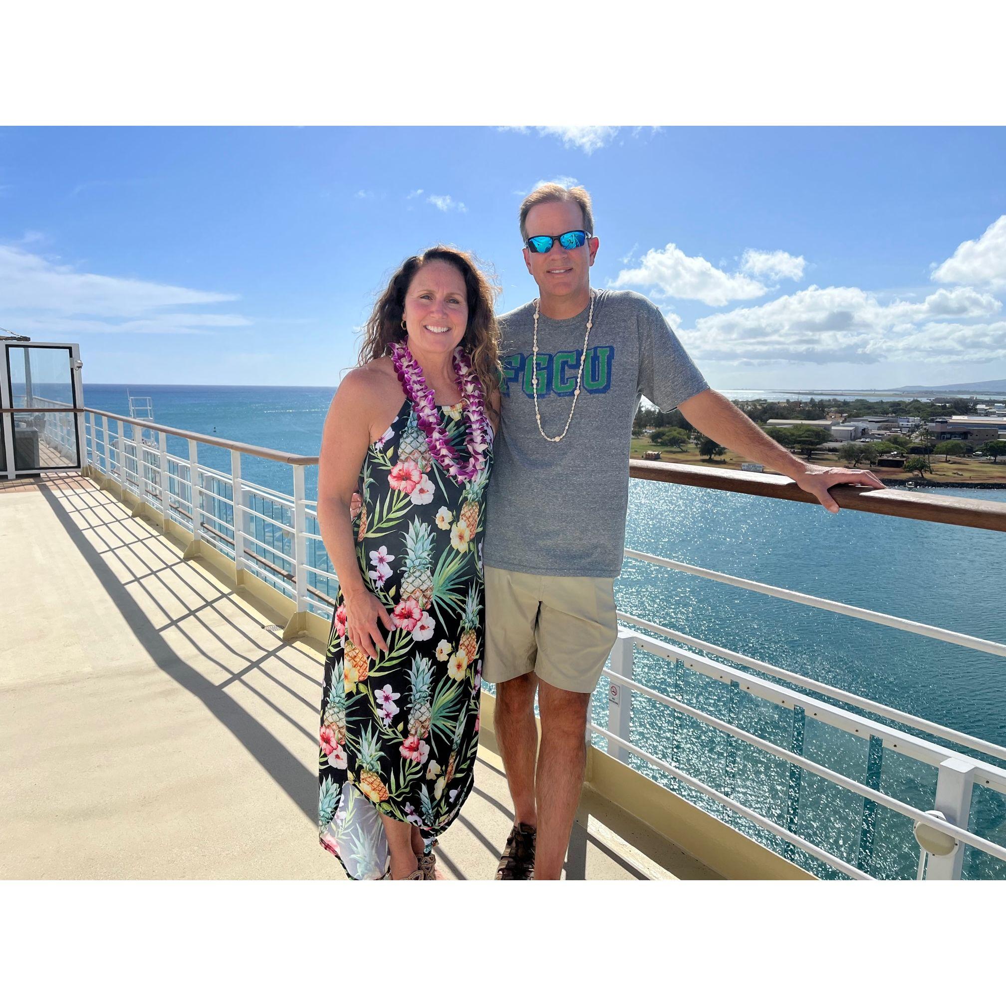 Aboard the Norwegian Pride of America cruise ship to Hawaiin Islands.