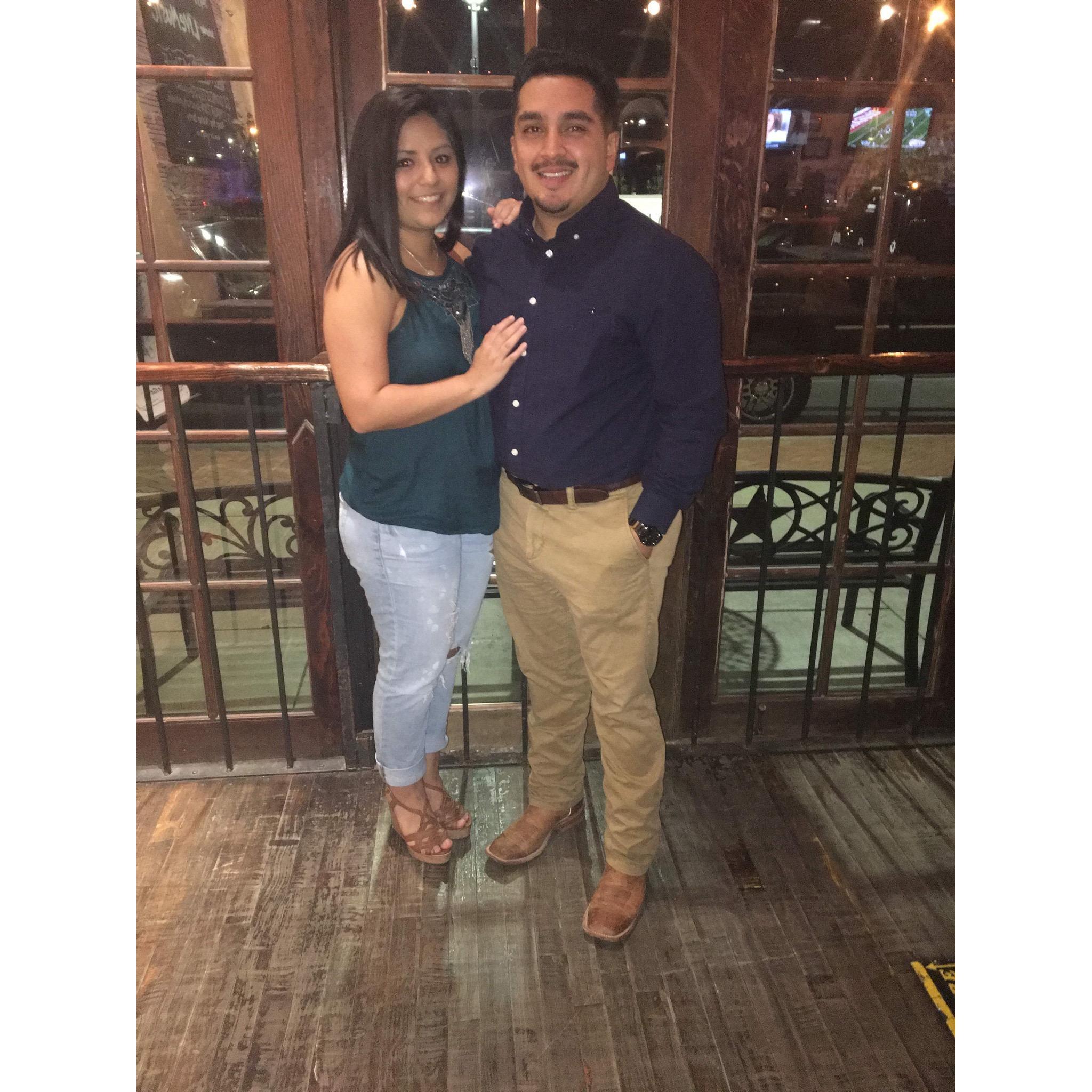 This was the night jeff met my family. He was nervous but hid it pretty well. Especially when the tejano music started playing.