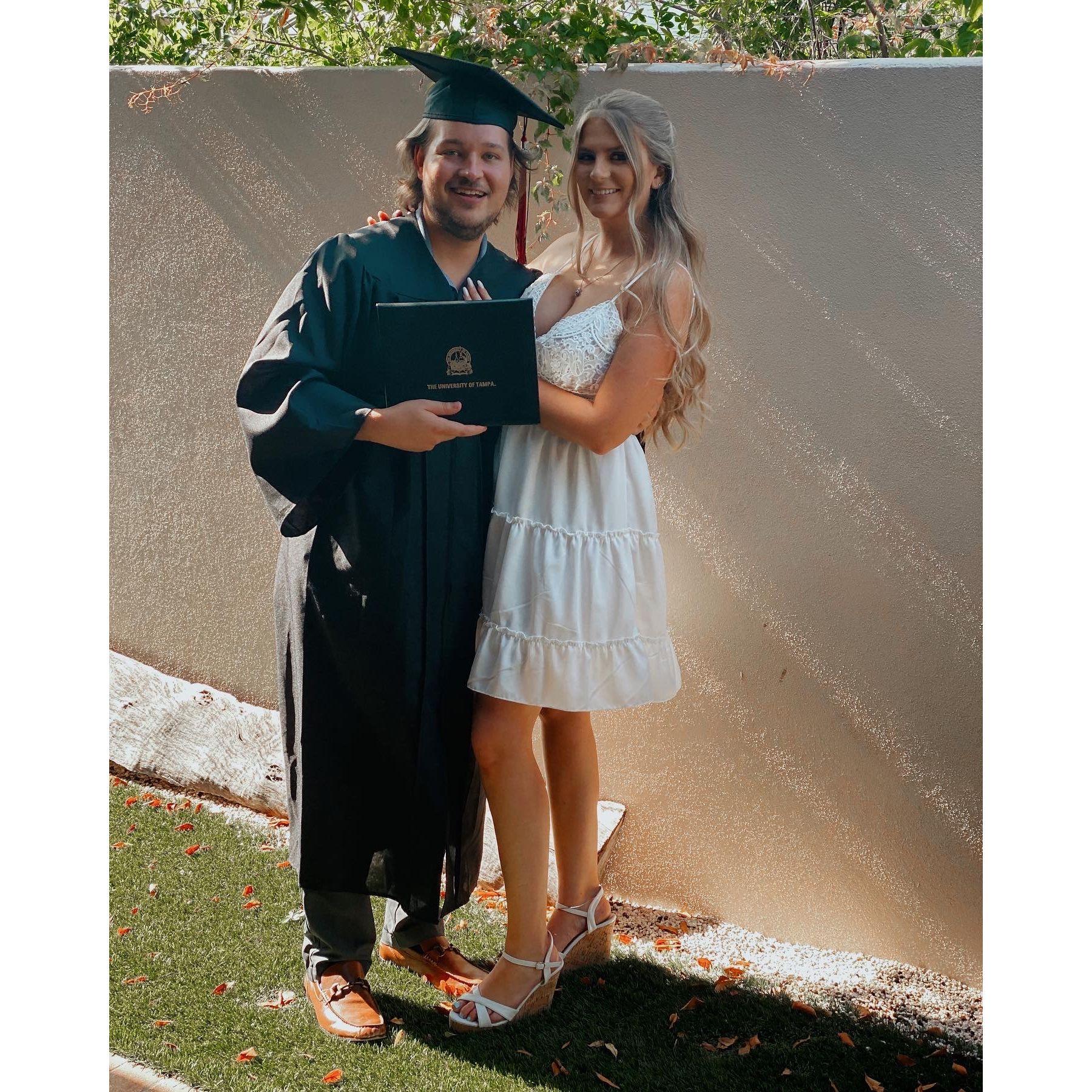 Blaine gratudated University of Tampa