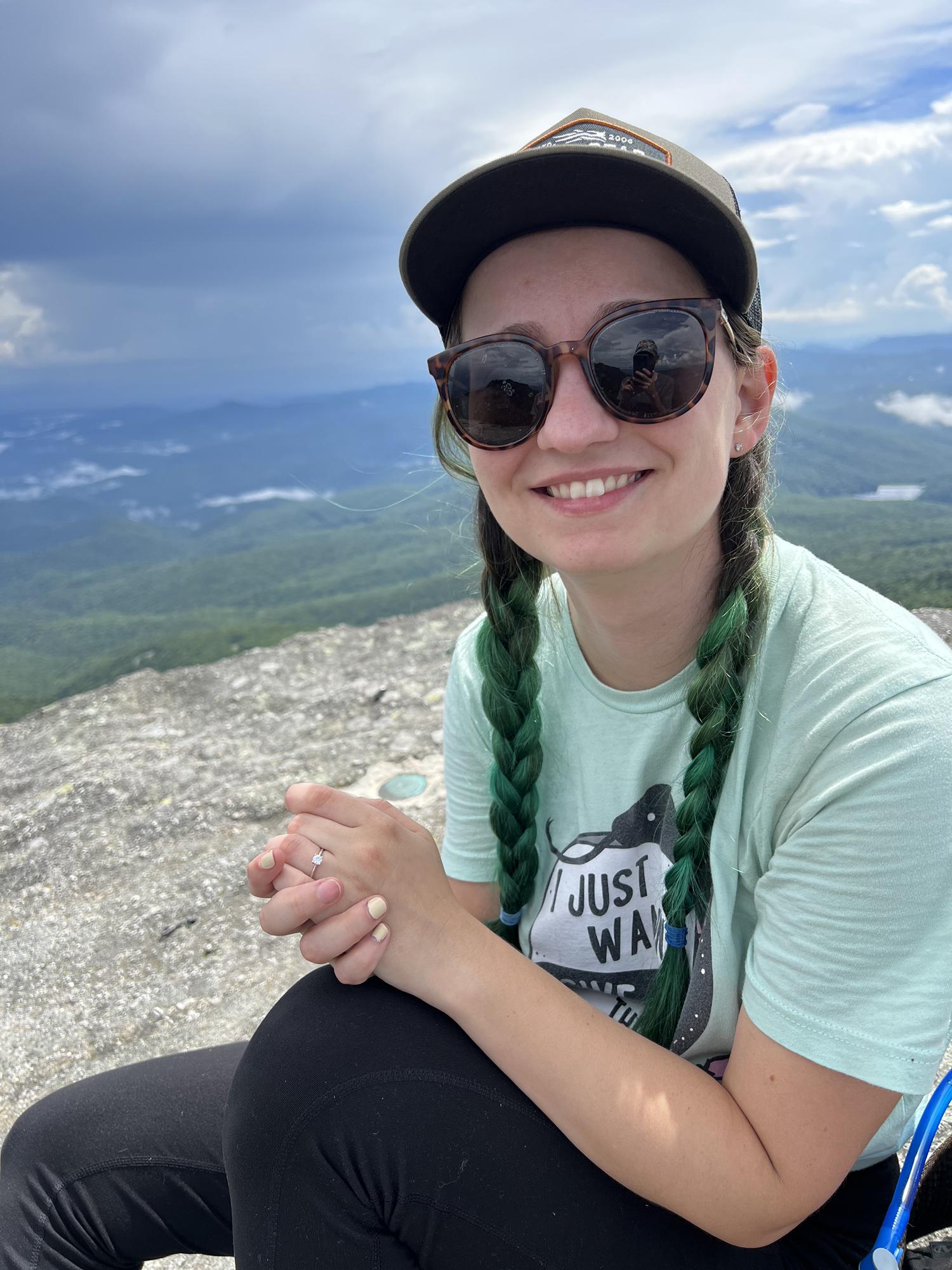 Just after Josh proposed to me on Macrae Peak