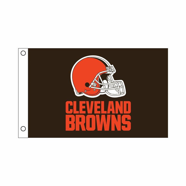 NFL Cleveland Browns 3' x 5' Outdoor Durable Flag with Grommets | Heavy Duty Flag & Banner for Outdoor Garden Patio | Indoor Wall Decor Flag for Room | Works with Flag Poles for Outside House