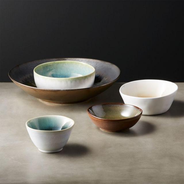 CB2 5-Piece Melt Reactive Serving Bowl Set