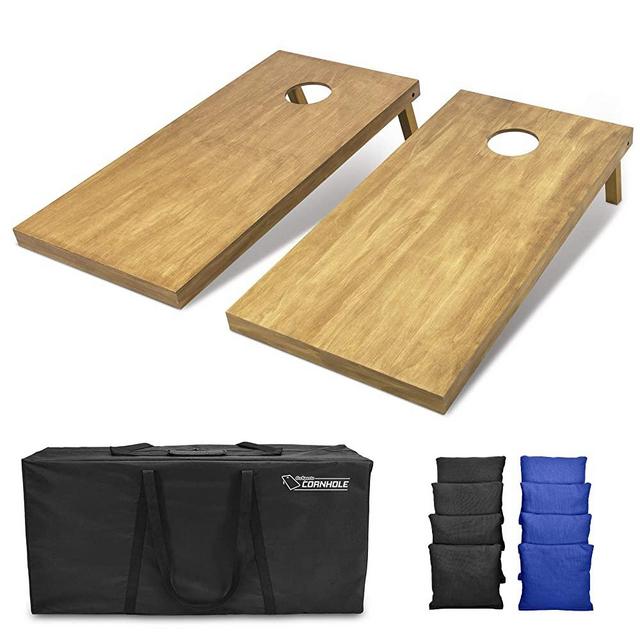 GoSports 4feet x 2feet Regulation Size Wooden Cornhole Boards Set - Includes Carrying Case and Over 100 Optional Bean Bag Colors