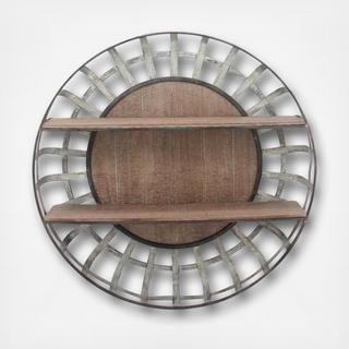 Galvanized Round Wall Shelf