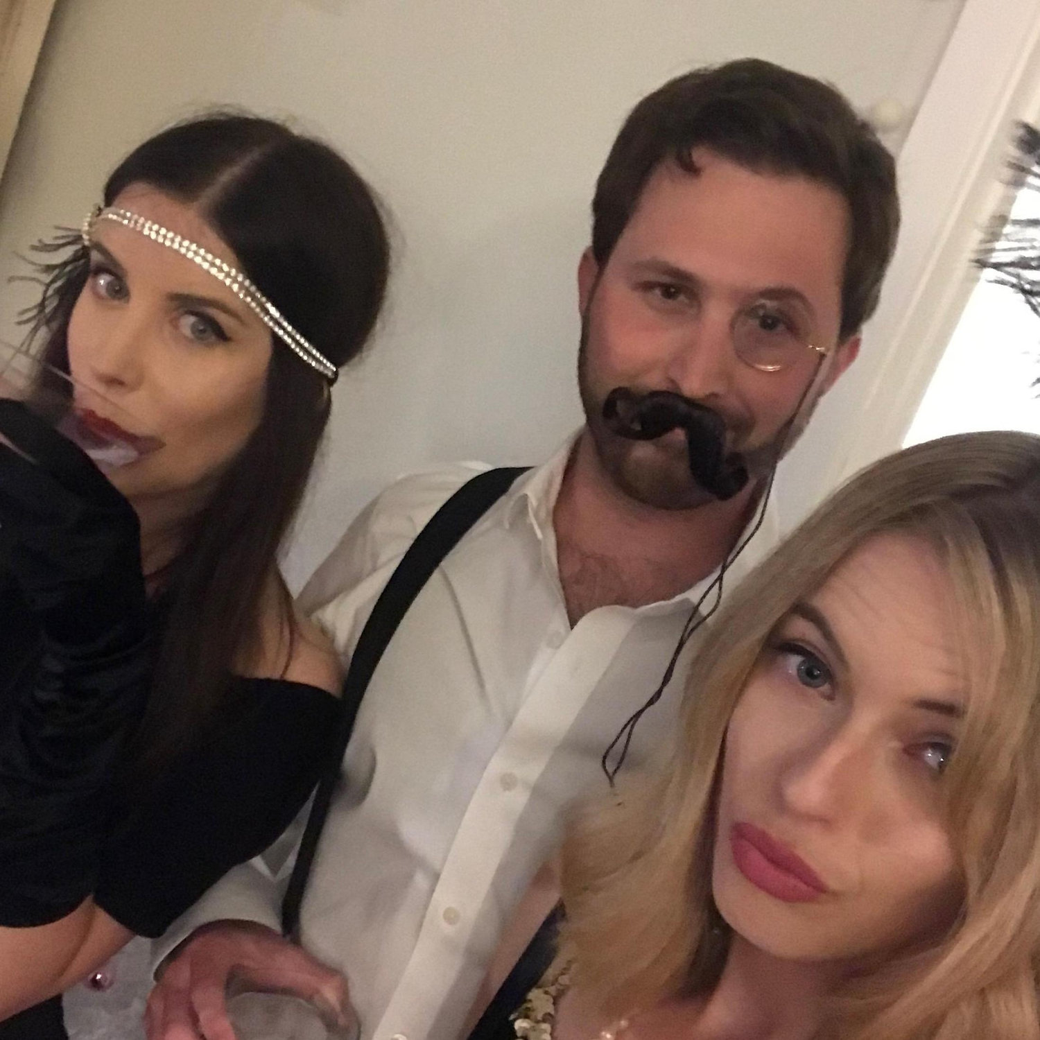 Josh, Madeline, and I at Sammy's murder mystery birthday party