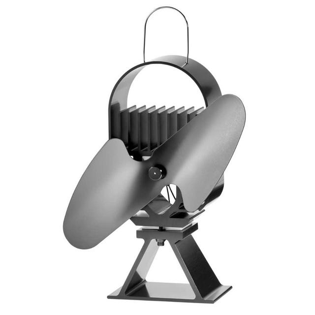 Ecofan AirDeco II, Superior Performance Stove Fan, Heat Powered, Contemporary Style. Low Start Temperature, 190CFM Black Blade , Large-Sized