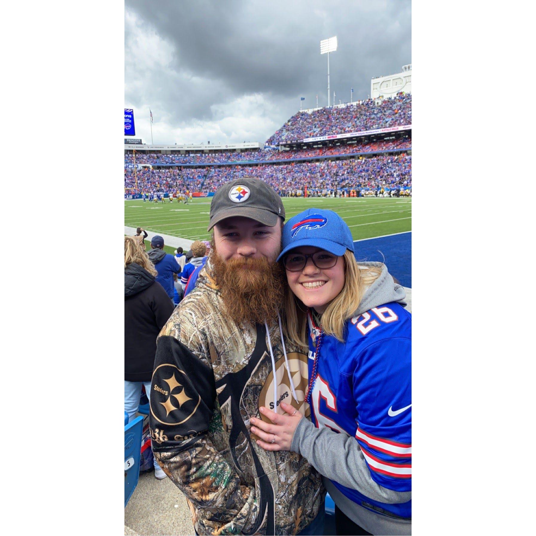 Chase's first Bills game (where the Bills annihilated the Steelers)