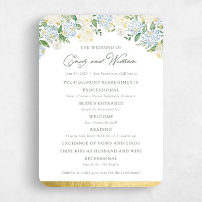 White Rounded Wedding Program - Speranza Foil
