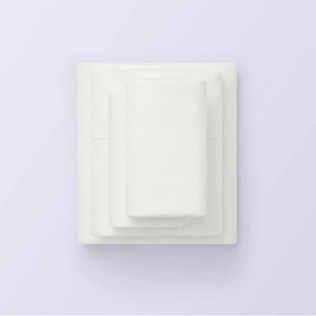 Purple White Complete Comfort Sheets, California King, Mattress Sheets, Cotton Sheets, Sweet Cream, Cal King